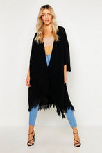 Load image into Gallery viewer, Tassel Hem Cape Cardigan
