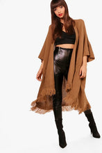 Load image into Gallery viewer, Tassel Hem Cape Cardigan
