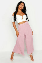 Load image into Gallery viewer, High Waist Pleated Wide Leg Culottes

