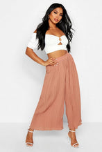 Load image into Gallery viewer, High Waist Pleated Wide Leg Culottes
