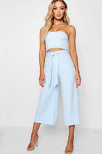 Load image into Gallery viewer, Tie Waist Culotte Co-Ord Set
