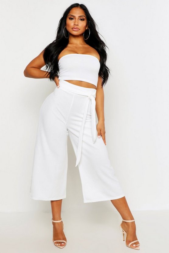 Tie Waist Culotte Co-Ord Set