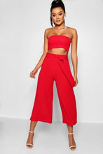 Load image into Gallery viewer, Tie Waist Culotte Co-Ord Set
