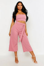 Load image into Gallery viewer, Tie Waist Culotte Co-Ord Set
