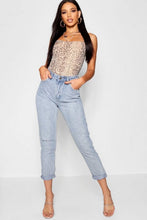 Load image into Gallery viewer, Light Wash Rip High Waist Mom Jeans
