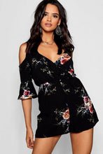 Load image into Gallery viewer, Floral Open Shoulder Playsuit
