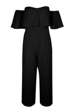 Load image into Gallery viewer, Off The Shoulder Ruffle Culotte Jumpsuit
