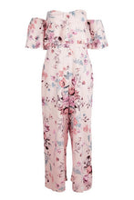Load image into Gallery viewer, Floral Print Off Shoulder Culotte Jumpsuit
