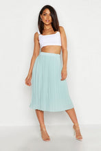 Load image into Gallery viewer, Crepe Pleated Midi Skirt
