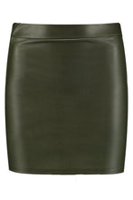 Load image into Gallery viewer, Matte Leather Look Stretch Mini Skirt

