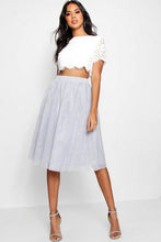 Load image into Gallery viewer, Woven Lace Top - Contrast Midi Skirt Co-Ord
