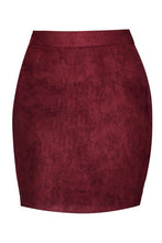 Load image into Gallery viewer, Woven Soft Suedette A Line Mini Skirt
