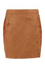 Load image into Gallery viewer, Woven Soft Suedette A Line Mini Skirt
