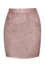 Load image into Gallery viewer, Woven Soft Suedette A Line Mini Skirt

