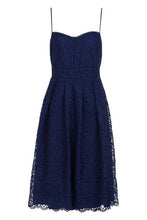 Load image into Gallery viewer, Boutique Embroidered Strappy Midi Skater Dress
