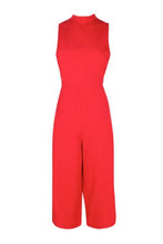 Load image into Gallery viewer, High Neck Woven Culotte Jumpsuit
