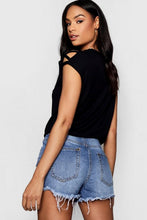Load image into Gallery viewer, Basic Strappy Shoulder Detail T-Shirt
