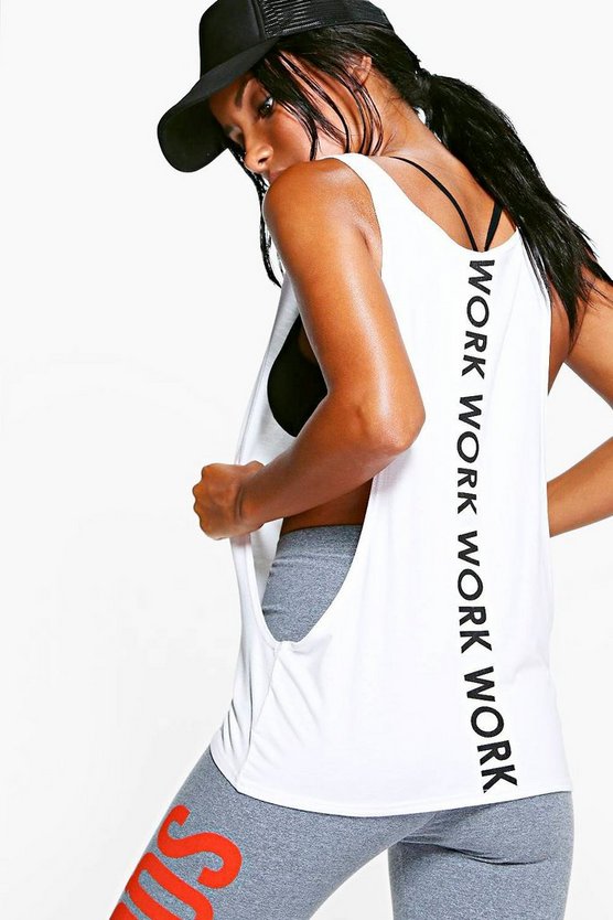 Fit Work Slogan Running Vest
