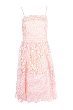 Load image into Gallery viewer, Corded Lace Detail Midi Skater Dress

