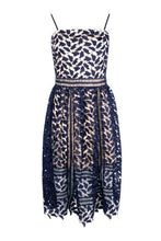 Load image into Gallery viewer, Corded Lace Detail Midi Skater Dress
