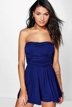 Load image into Gallery viewer, Basic Ruched Bandeau Romper
