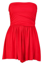 Load image into Gallery viewer, Basic Ruched Bandeau Romper
