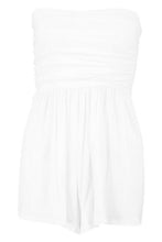 Load image into Gallery viewer, Basic Ruched Bandeau Romper
