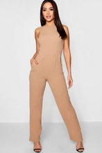 Load image into Gallery viewer, Round Neck Textured Jumpsuit
