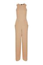 Load image into Gallery viewer, Round Neck Textured Jumpsuit
