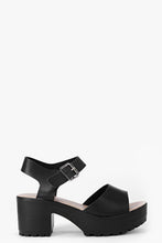 Load image into Gallery viewer, Peeptoe Two Part Cleated Sandals
