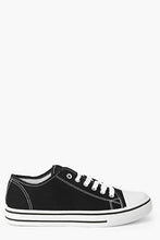 Load image into Gallery viewer, Lace Up Canvas Flat Sneakers
