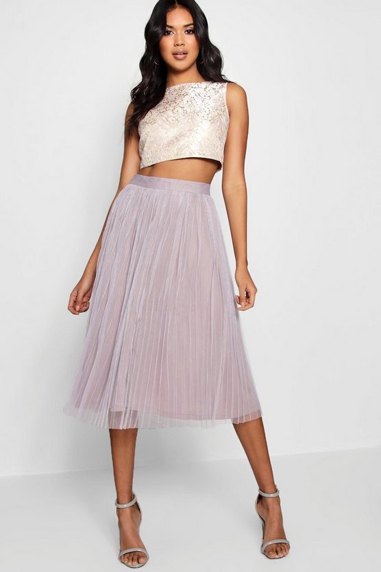 Boutique Jacquard Top Midi Skirt Co-Ord Set