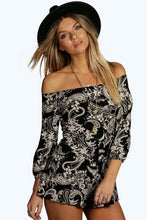 Load image into Gallery viewer, Paisley Off The Shoulder Playsuits
