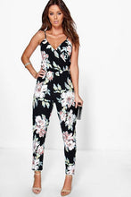 Load image into Gallery viewer, Floral Print Cami Wrap Strappy Jumpsuit
