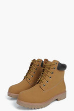 Load image into Gallery viewer, Padded Cuff Lace Up Hiker Boots
