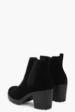 Load image into Gallery viewer, Block Heel Suedette Chelsea Boots
