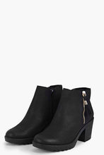 Load image into Gallery viewer, Fringe Trim Block Heel Chelsea Boots
