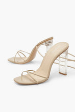 Load image into Gallery viewer, Clear Heel Strappy Heels
