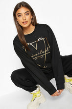 Load image into Gallery viewer, Foil Print Love Heart Sweat
