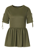 Load image into Gallery viewer, Tie Sleeve Detail Smock Top
