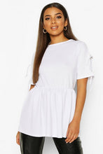 Load image into Gallery viewer, Tie Sleeve Detail Smock Top

