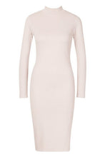 Load image into Gallery viewer, Jumbo Rib High Neck Split Midi Dress
