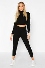 Load image into Gallery viewer, Turtle Neck Rib Knit Set
