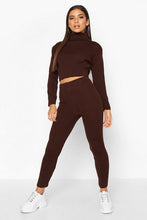 Load image into Gallery viewer, Turtle Neck Rib Knit Set
