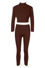 Load image into Gallery viewer, Turtle Neck Rib Knit Set

