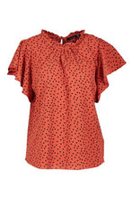 Load image into Gallery viewer, Polka Dot Frill Sleeve Woven Blouse
