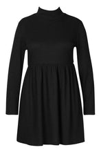Load image into Gallery viewer, Recycled Rib Roll Neck Smock Dress
