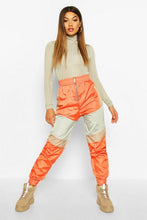 Load image into Gallery viewer, Zip Front Panelled Shell Joggers
