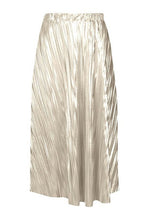 Load image into Gallery viewer, Metallic Pleated Midi Skirt
