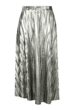 Load image into Gallery viewer, Metallic Pleated Midi Skirt
